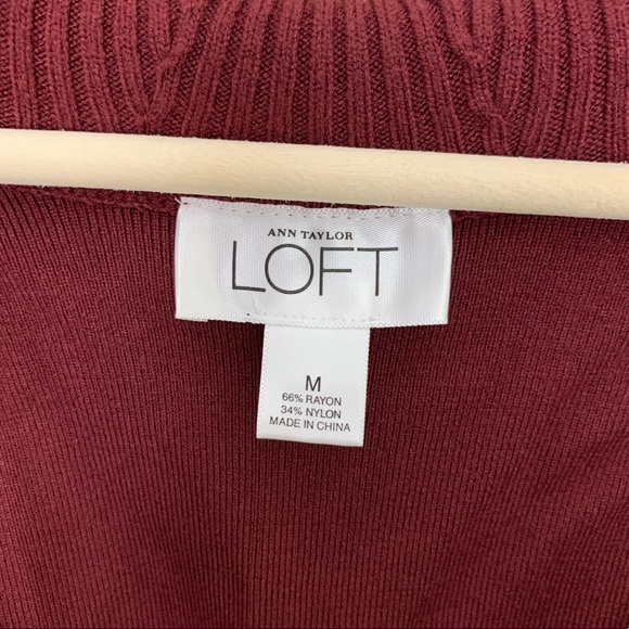 Ann Taylor Loft • Scoop Neck Burgundy Sweater - Picture 3 of 3